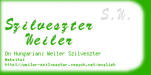 szilveszter weiler business card